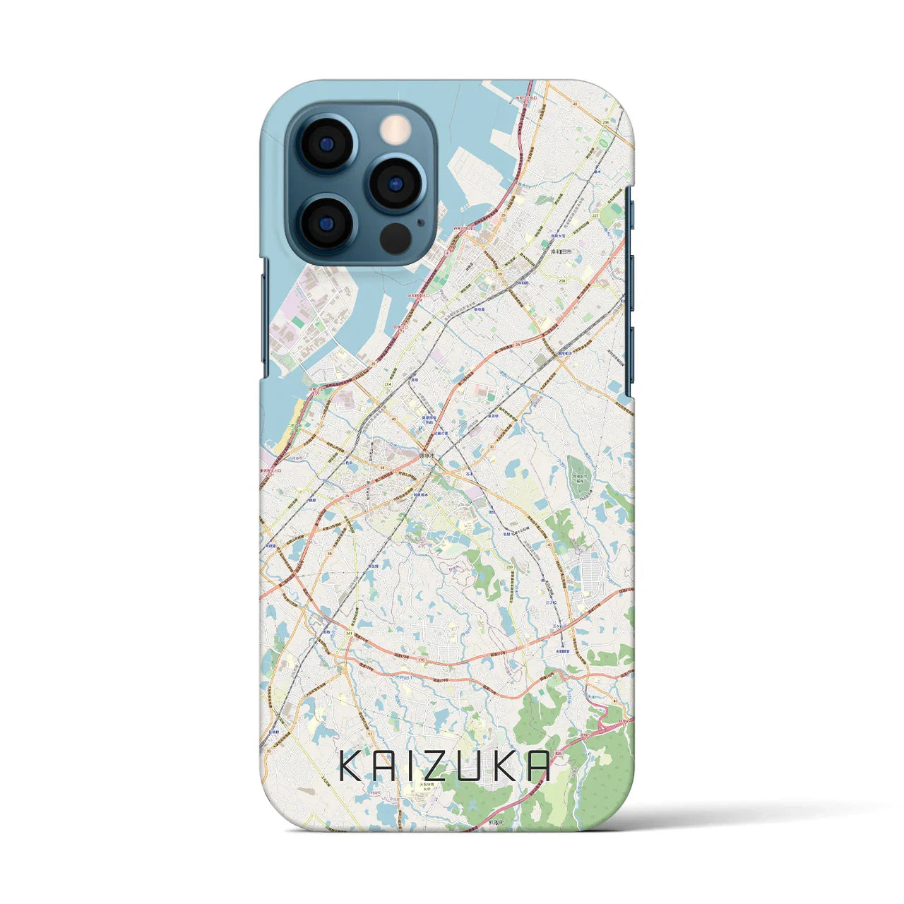 【貝塚(大阪府)】地図柄iPhoneケース(バックカバータイプ)