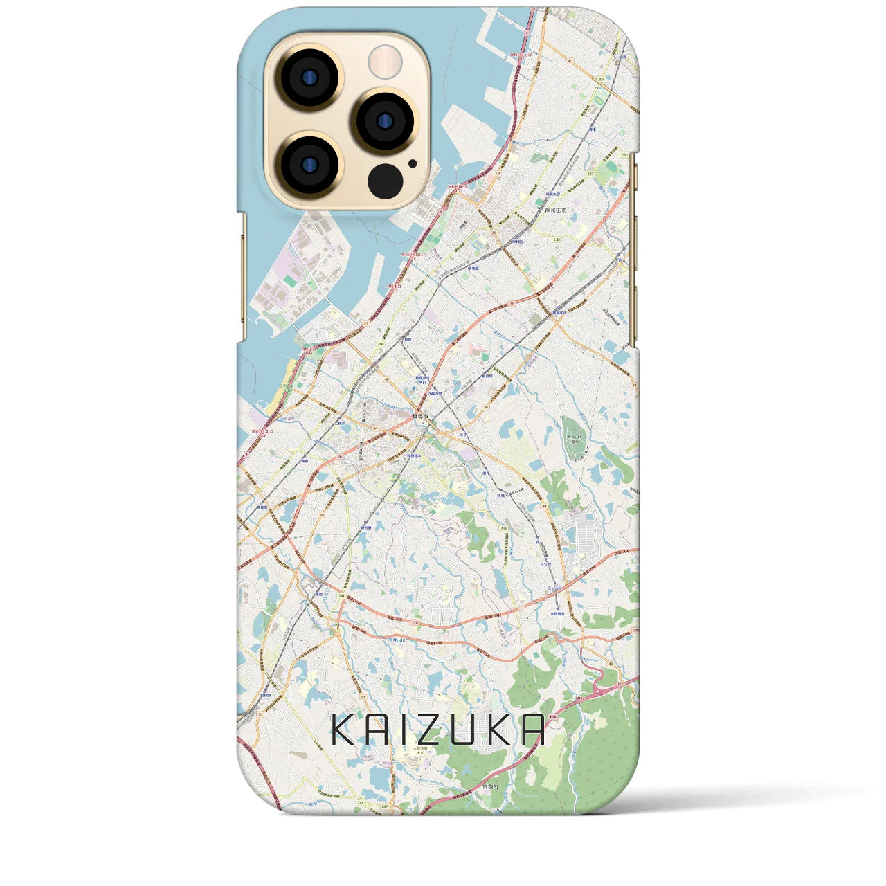 【貝塚(大阪府)】地図柄iPhoneケース(バックカバータイプ)