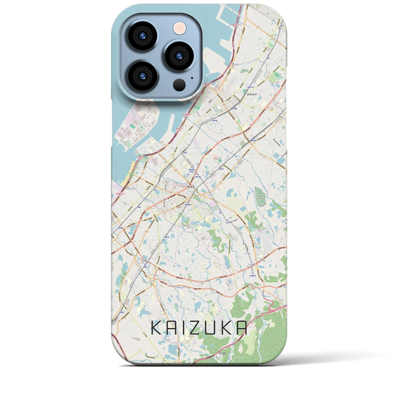 【貝塚(大阪府)】地図柄iPhoneケース(バックカバータイプ)