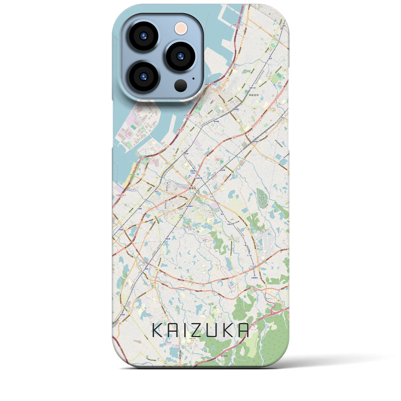 【貝塚(大阪府)】地図柄iPhoneケース(バックカバータイプ)