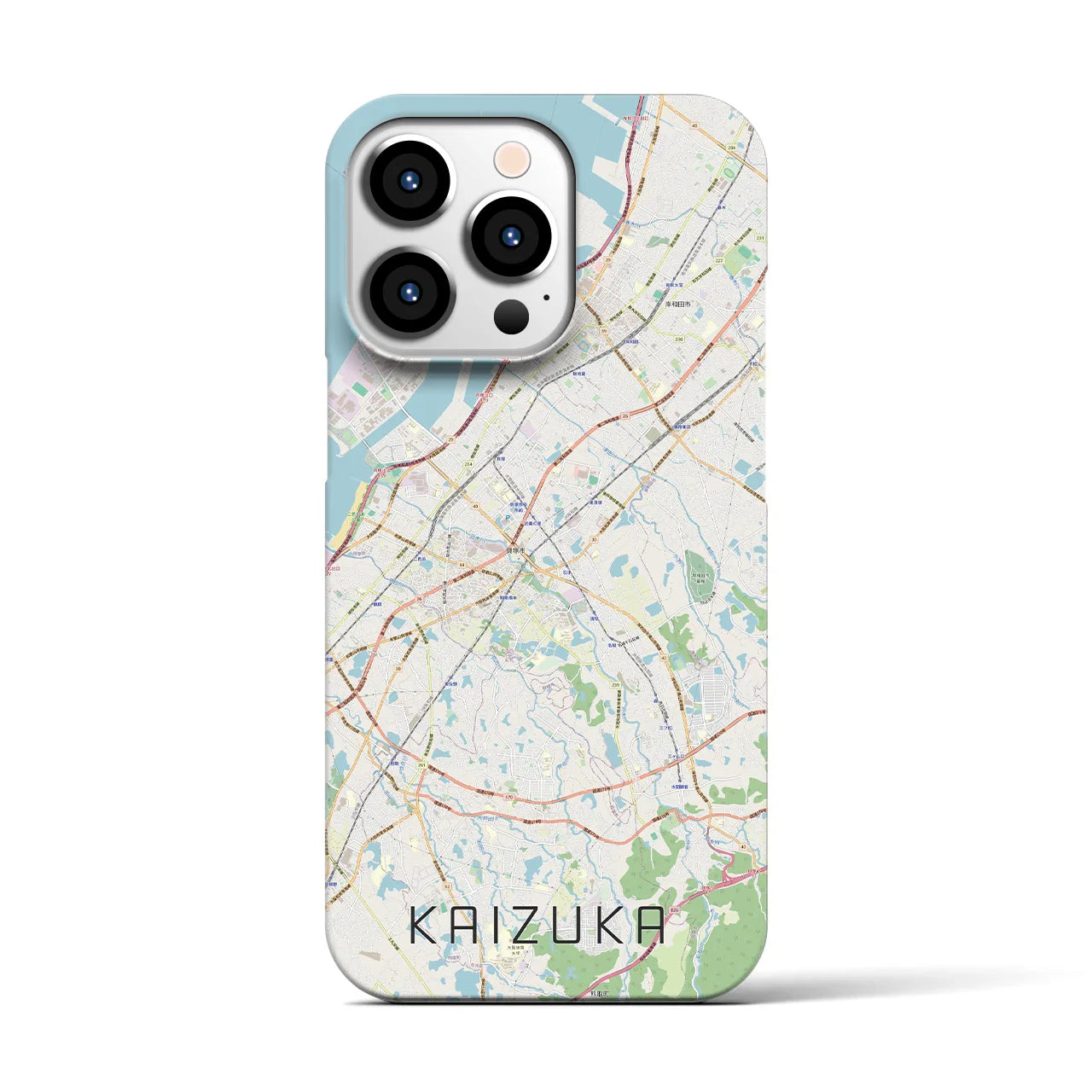 【貝塚(大阪府)】地図柄iPhoneケース(バックカバータイプ)