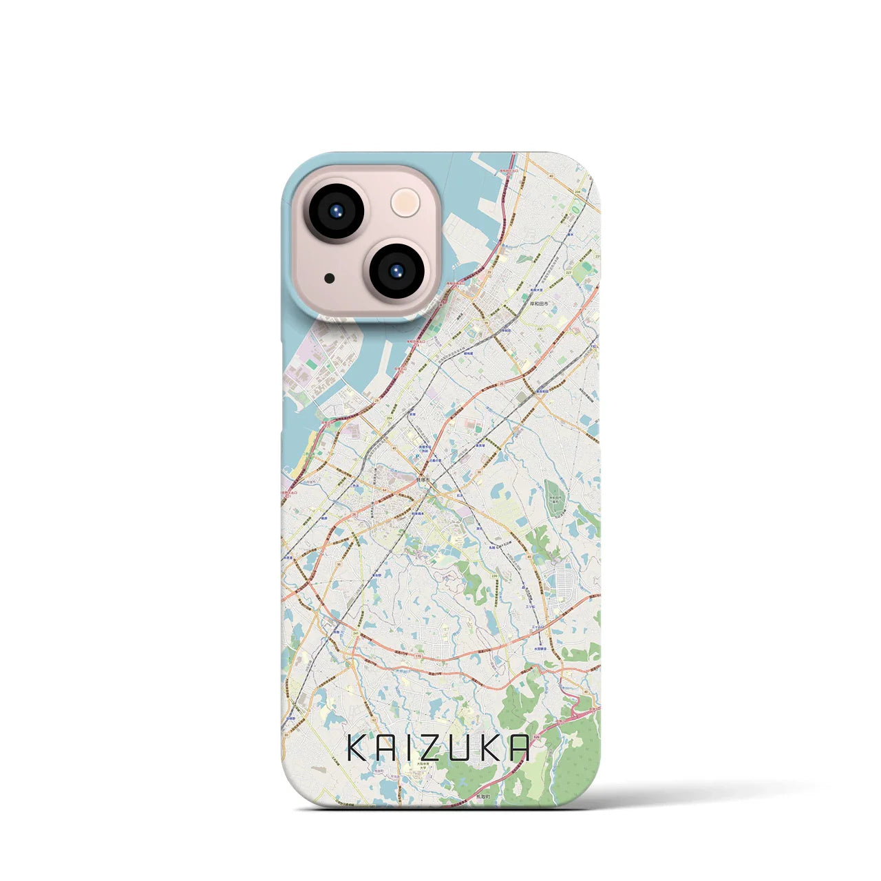 【貝塚(大阪府)】地図柄iPhoneケース(バックカバータイプ)
