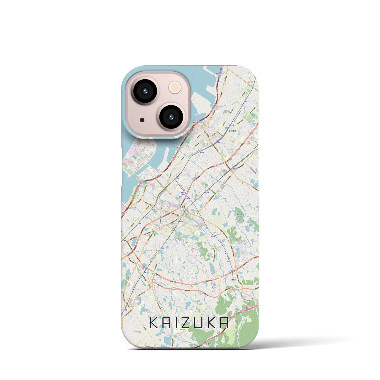 【貝塚(大阪府)】地図柄iPhoneケース(バックカバータイプ)