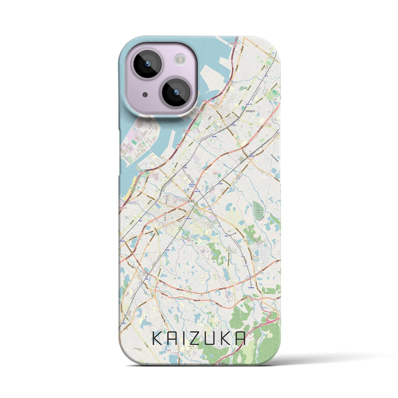 【貝塚(大阪府)】地図柄iPhoneケース(バックカバータイプ)