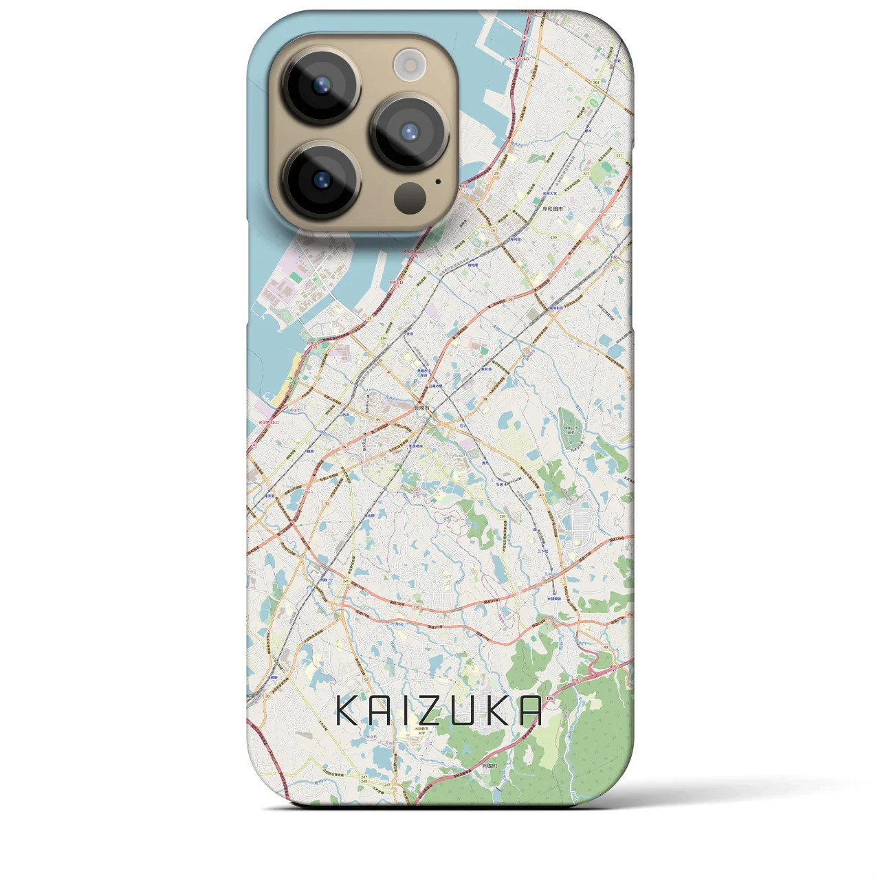【貝塚(大阪府)】地図柄iPhoneケース(バックカバータイプ)