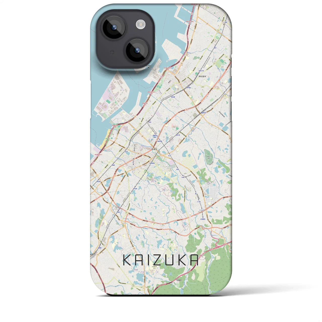 【貝塚(大阪府)】地図柄iPhoneケース(バックカバータイプ)