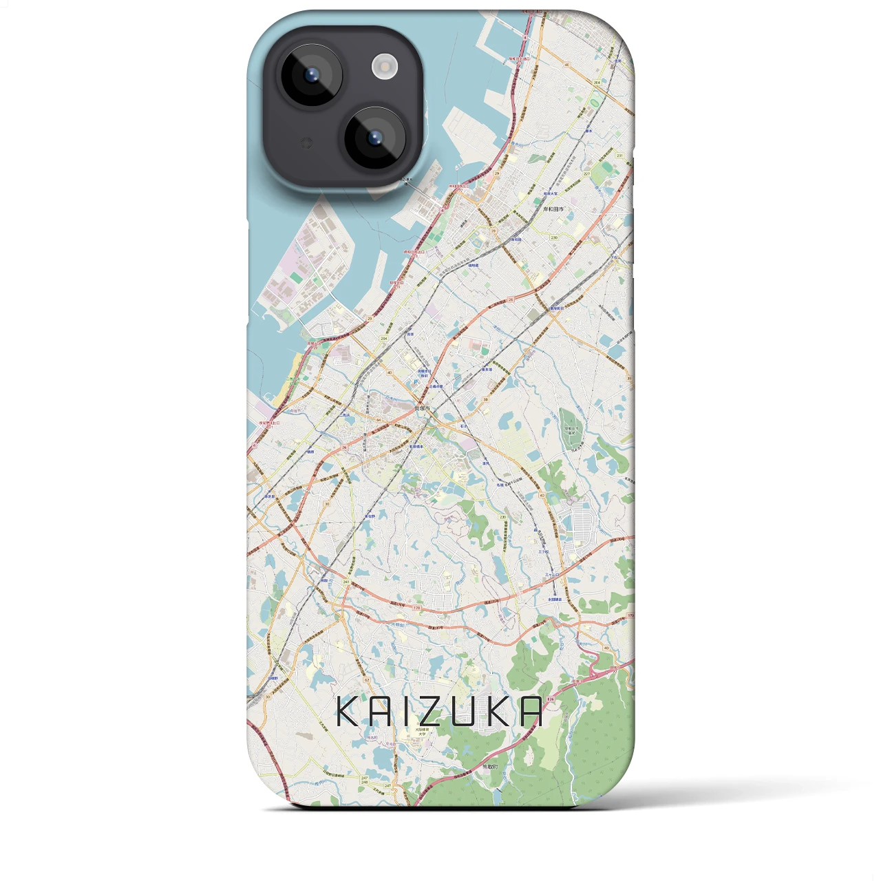 【貝塚(大阪府)】地図柄iPhoneケース(バックカバータイプ)