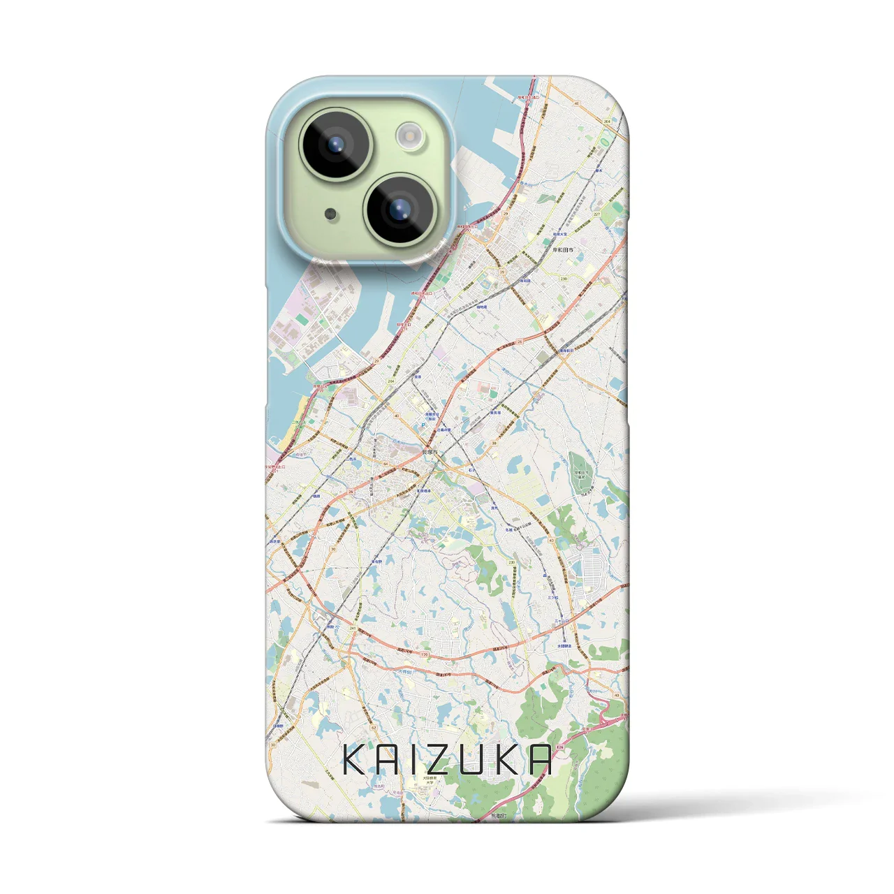 【貝塚(大阪府)】地図柄iPhoneケース(バックカバータイプ)