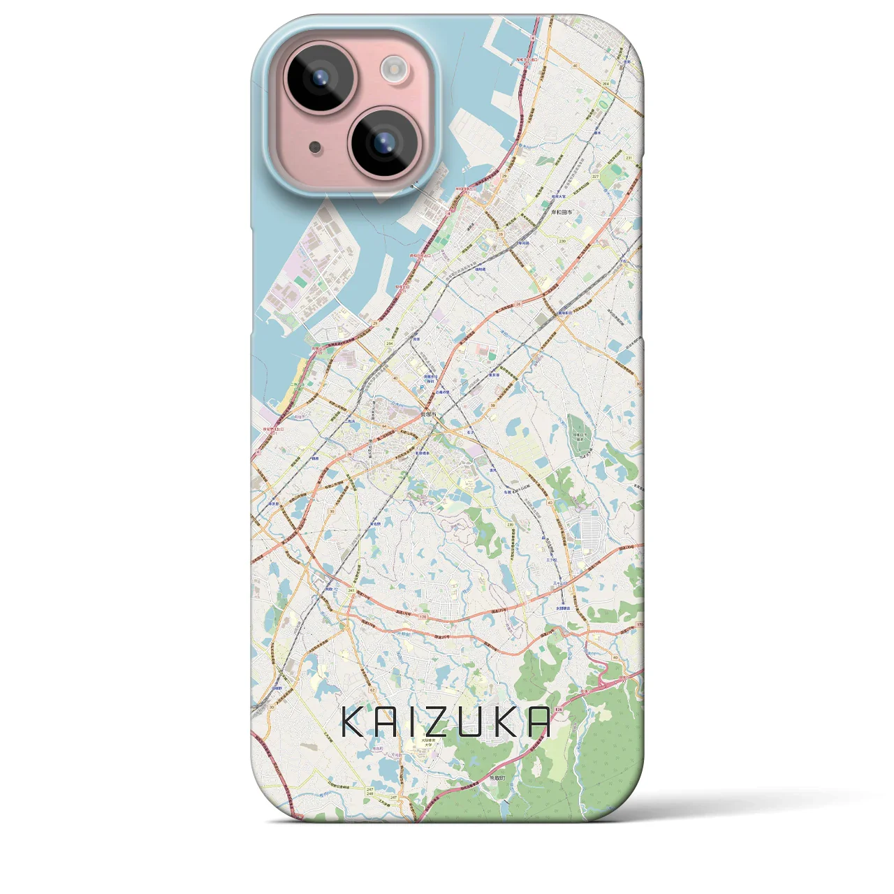 【貝塚(大阪府)】地図柄iPhoneケース(バックカバータイプ)