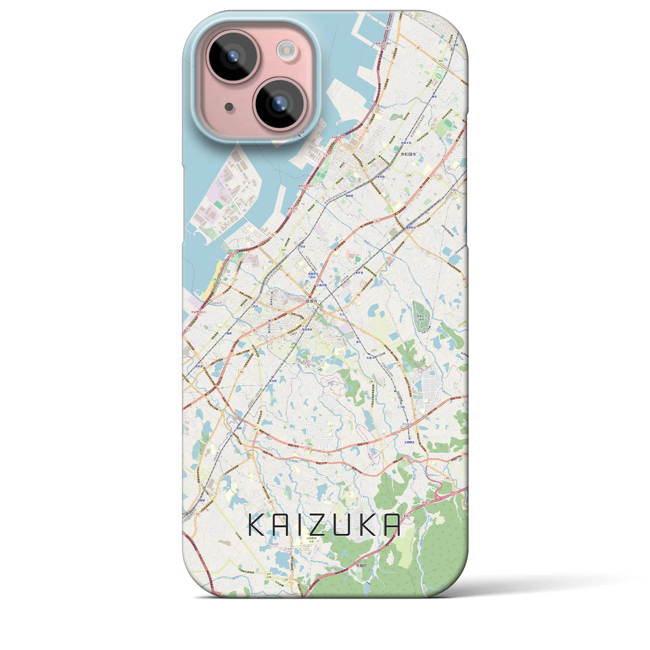 【貝塚(大阪府)】地図柄iPhoneケース(バックカバータイプ)
