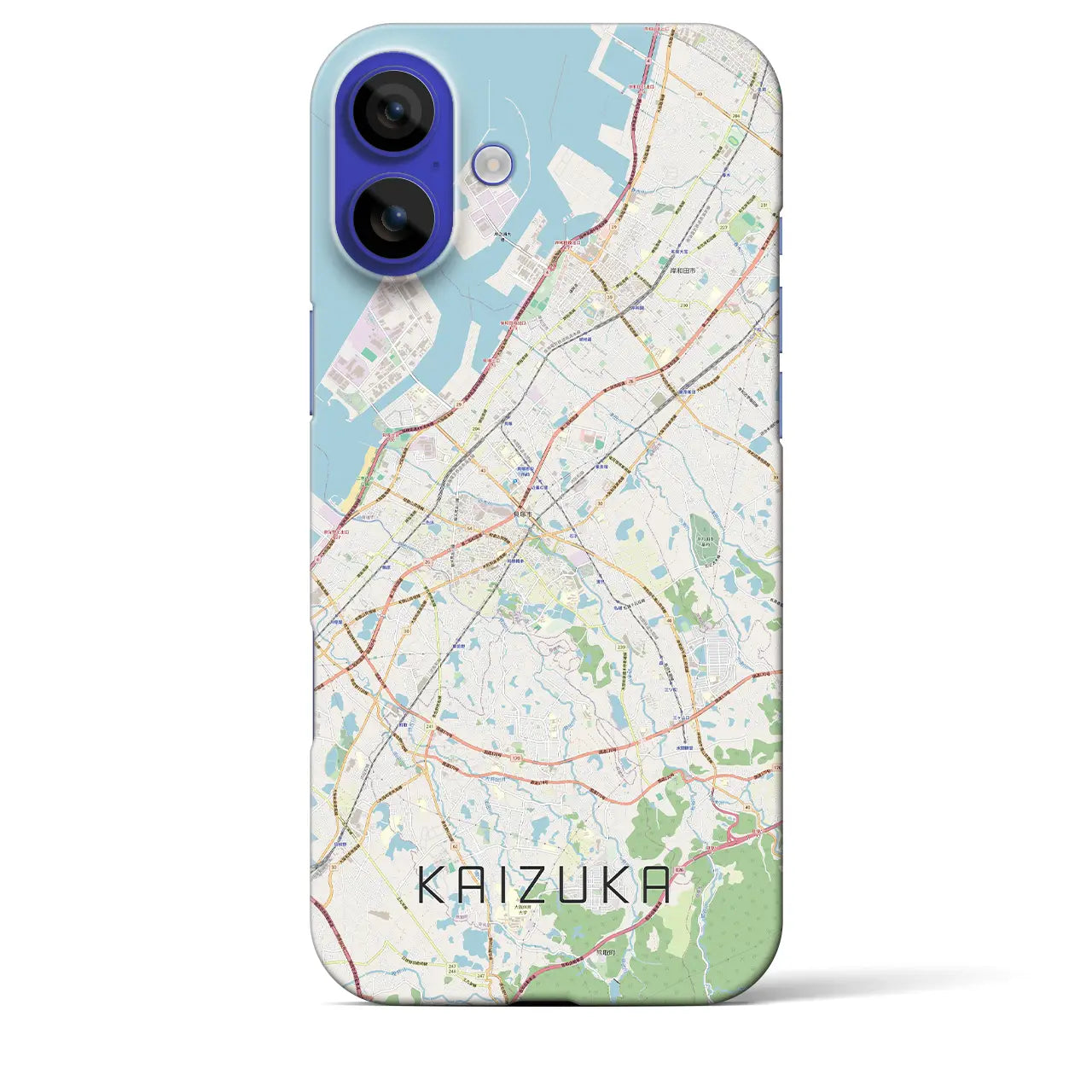 【貝塚(大阪府)】地図柄iPhoneケース(バックカバータイプ)