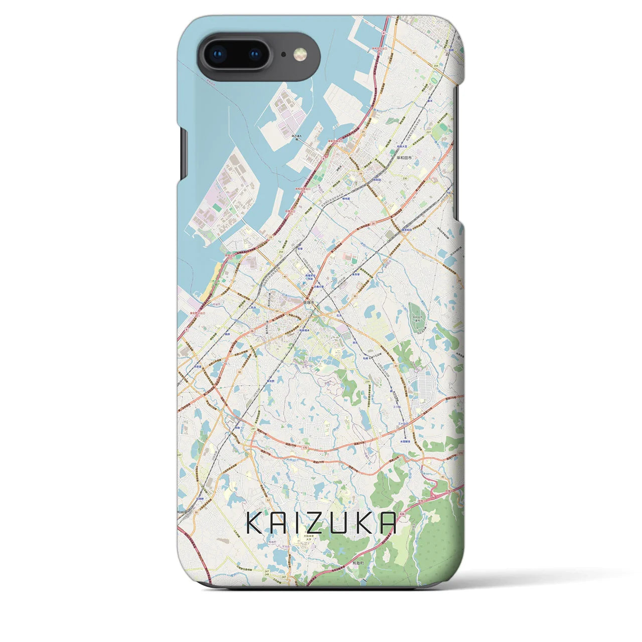 【貝塚(大阪府)】地図柄iPhoneケース(バックカバータイプ)