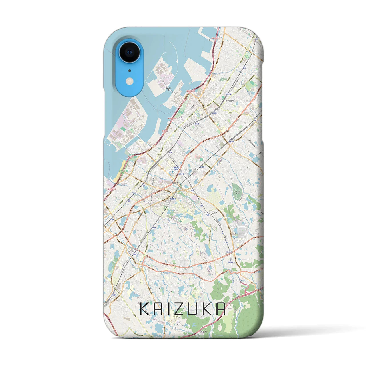 【貝塚(大阪府)】地図柄iPhoneケース(バックカバータイプ)