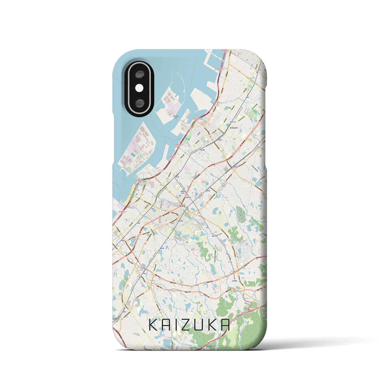 【貝塚(大阪府)】地図柄iPhoneケース(バックカバータイプ)
