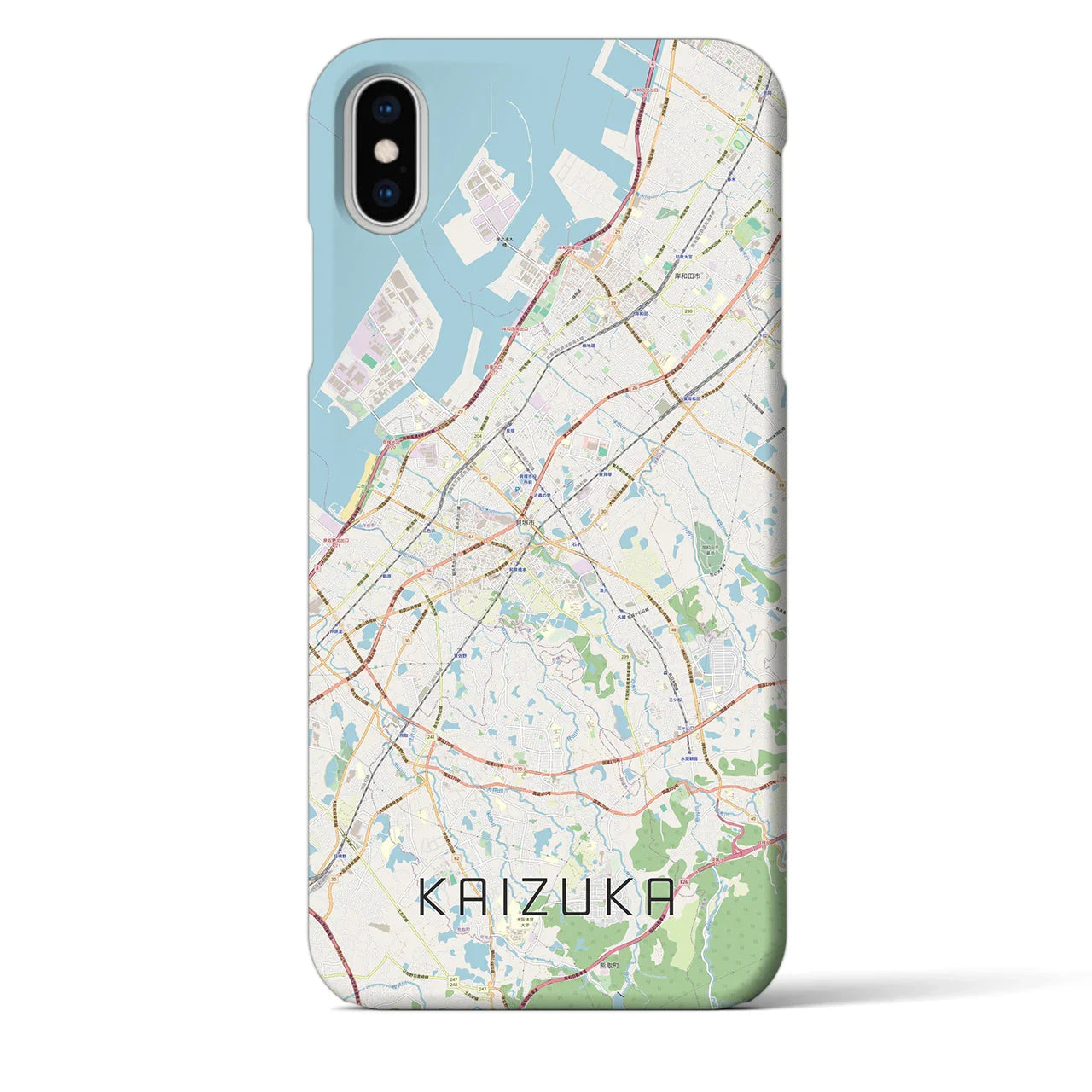 【貝塚(大阪府)】地図柄iPhoneケース(バックカバータイプ)