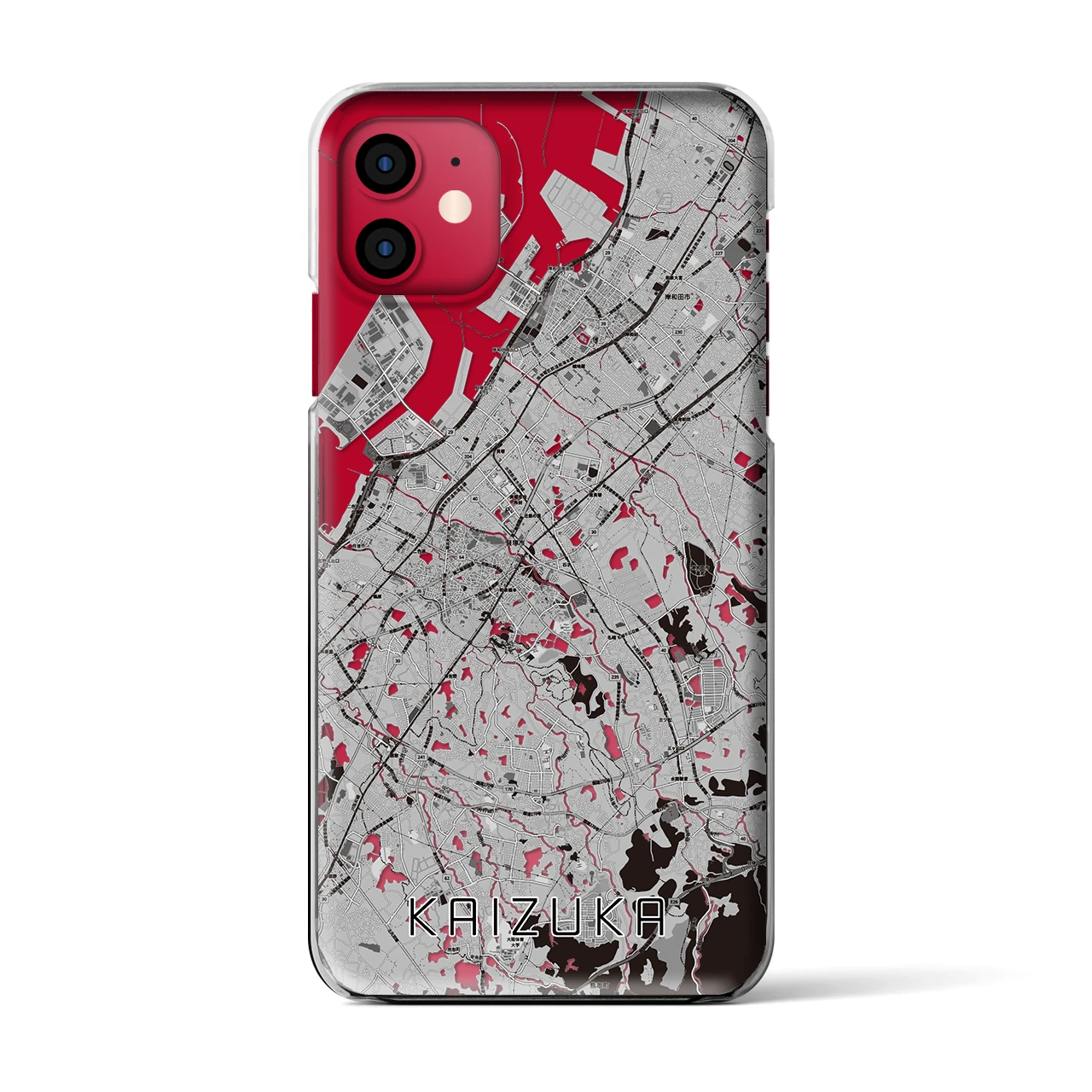 【貝塚(大阪府)】地図柄iPhoneケース(クリアタイプ)