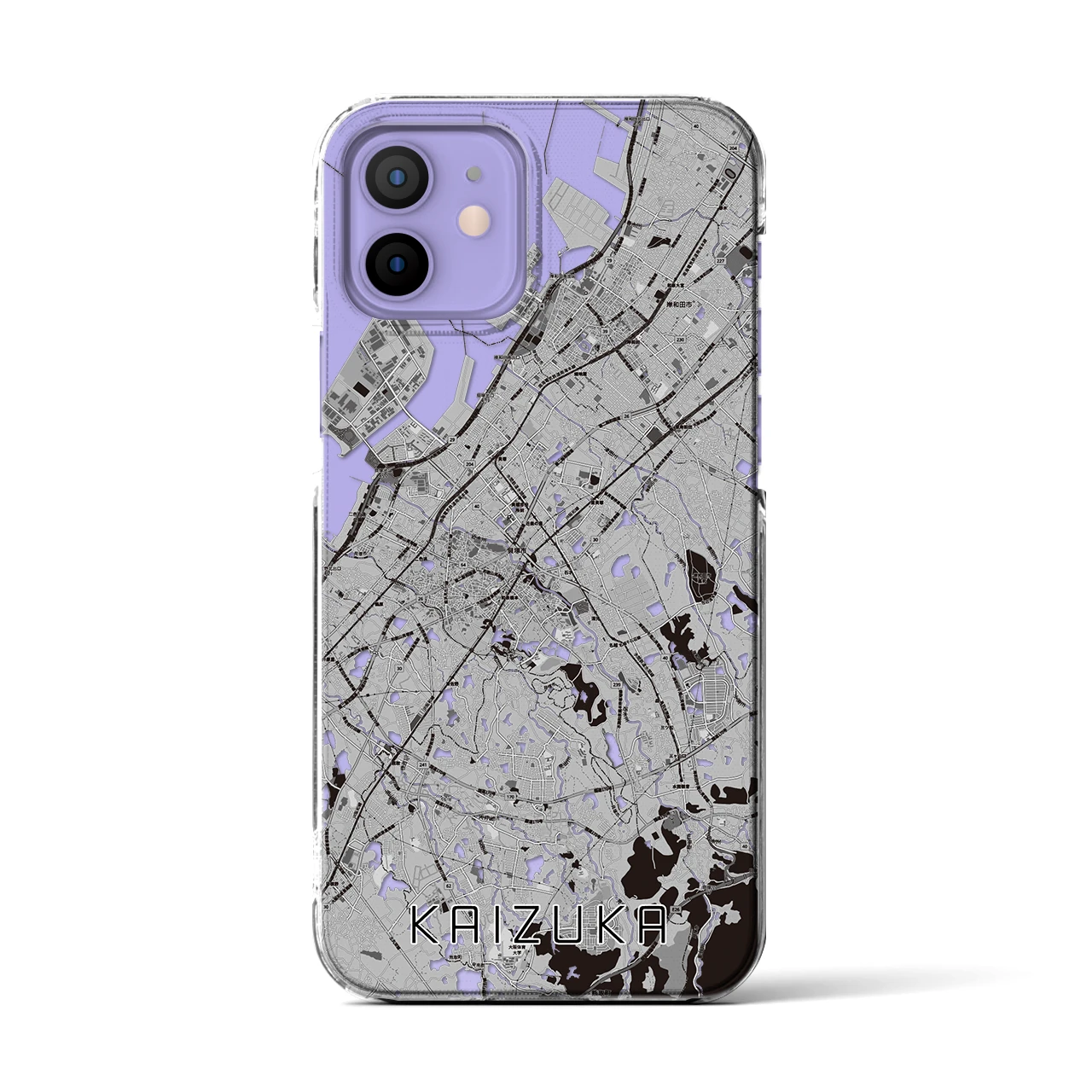 【貝塚(大阪府)】地図柄iPhoneケース(クリアタイプ)