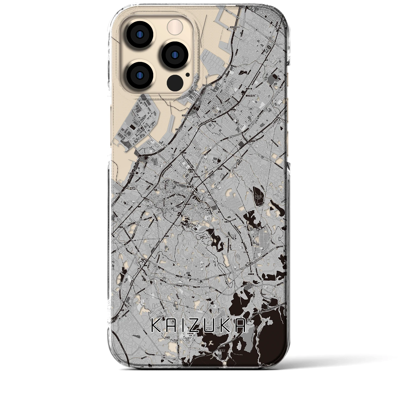 【貝塚(大阪府)】地図柄iPhoneケース(クリアタイプ)
