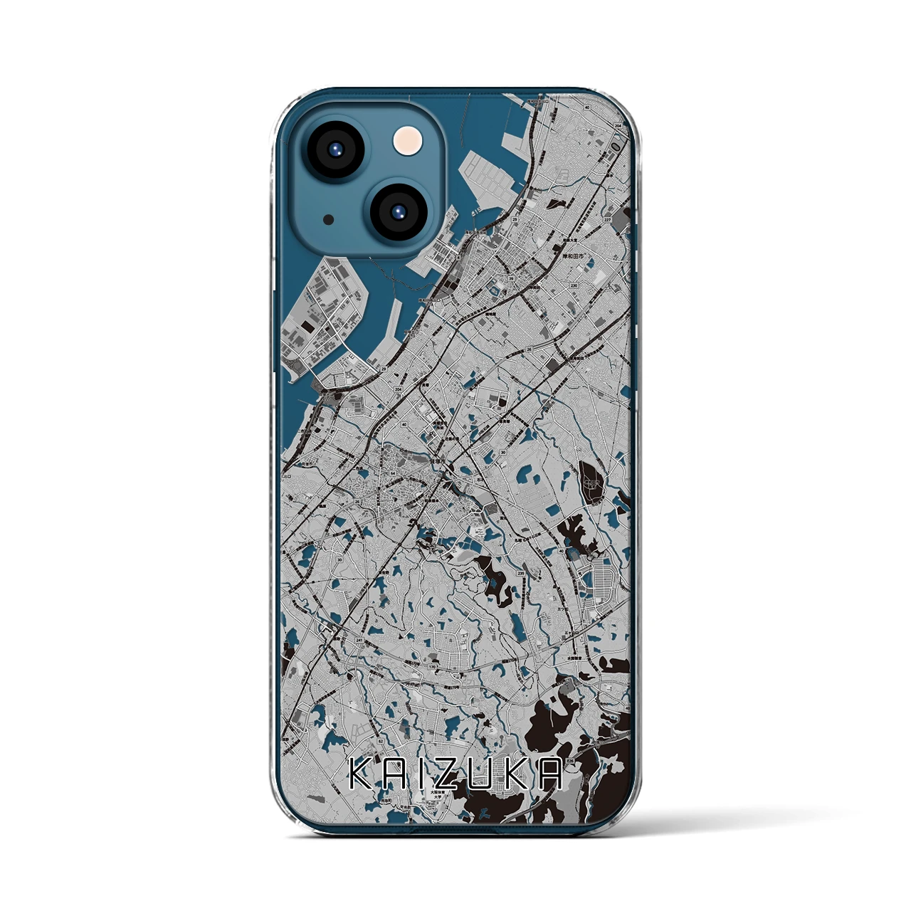 【貝塚(大阪府)】地図柄iPhoneケース(クリアタイプ)