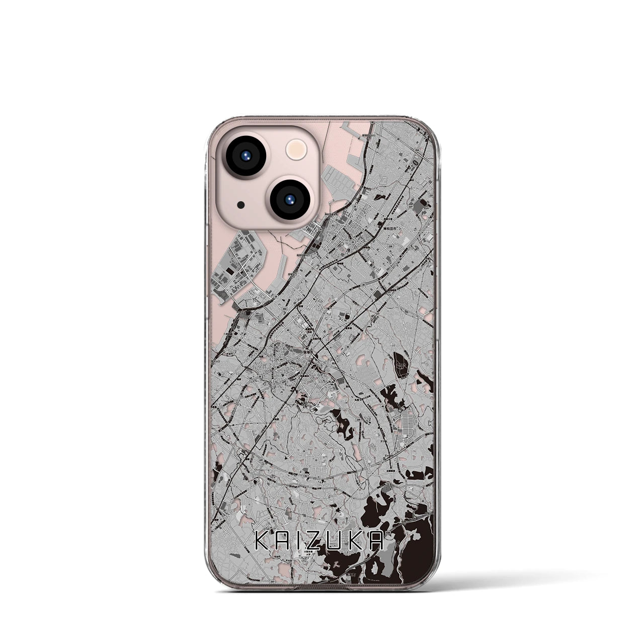 【貝塚(大阪府)】地図柄iPhoneケース(クリアタイプ)