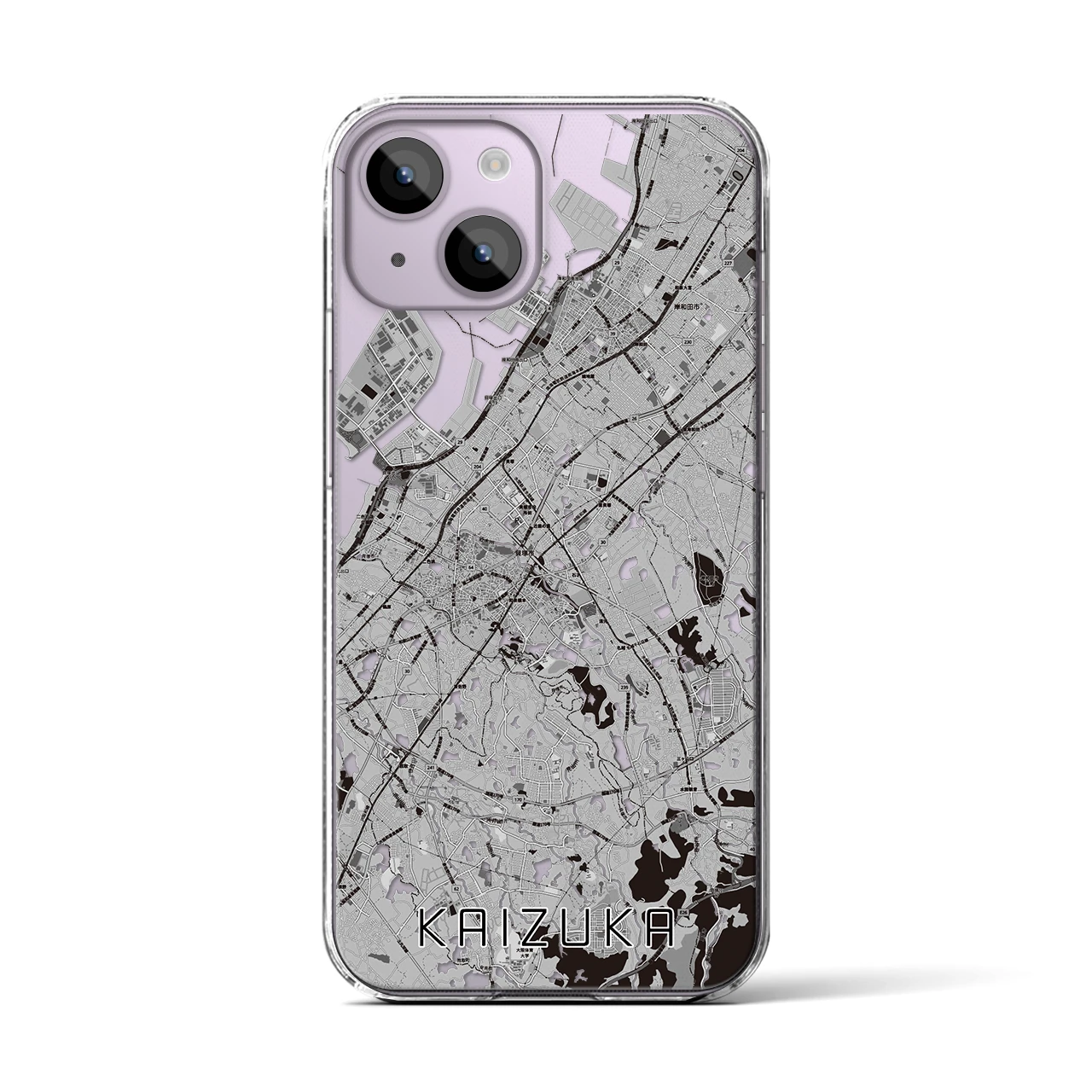 【貝塚(大阪府)】地図柄iPhoneケース(クリアタイプ)
