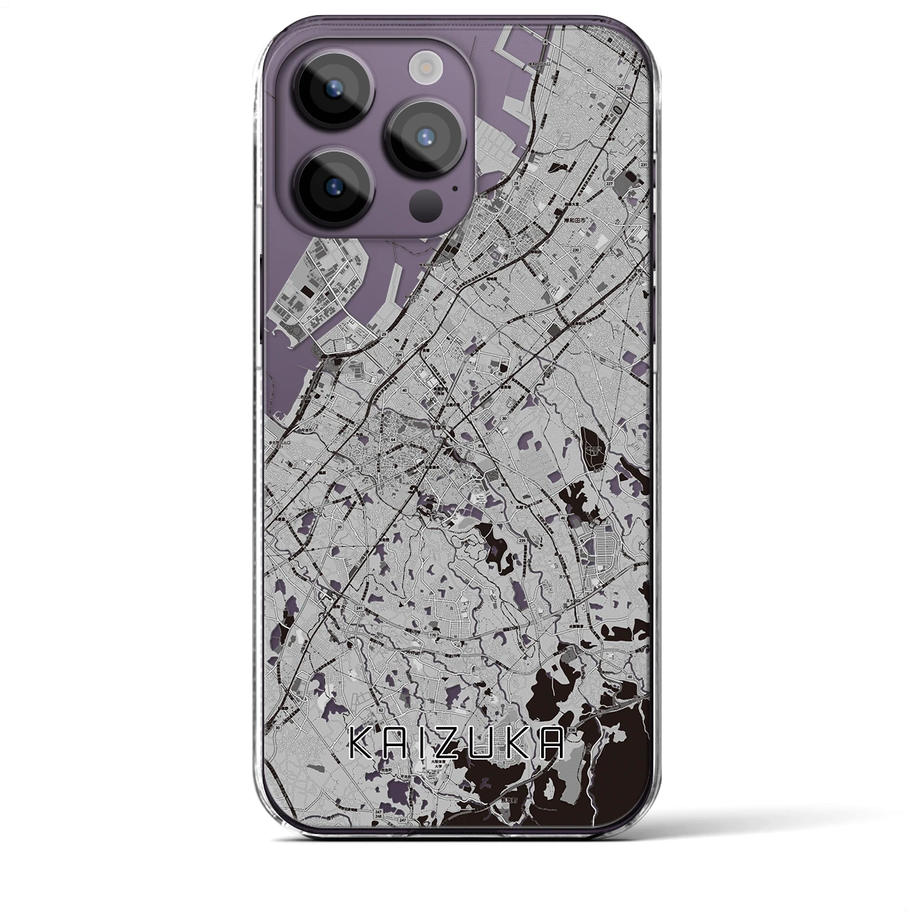 【貝塚(大阪府)】地図柄iPhoneケース(クリアタイプ)