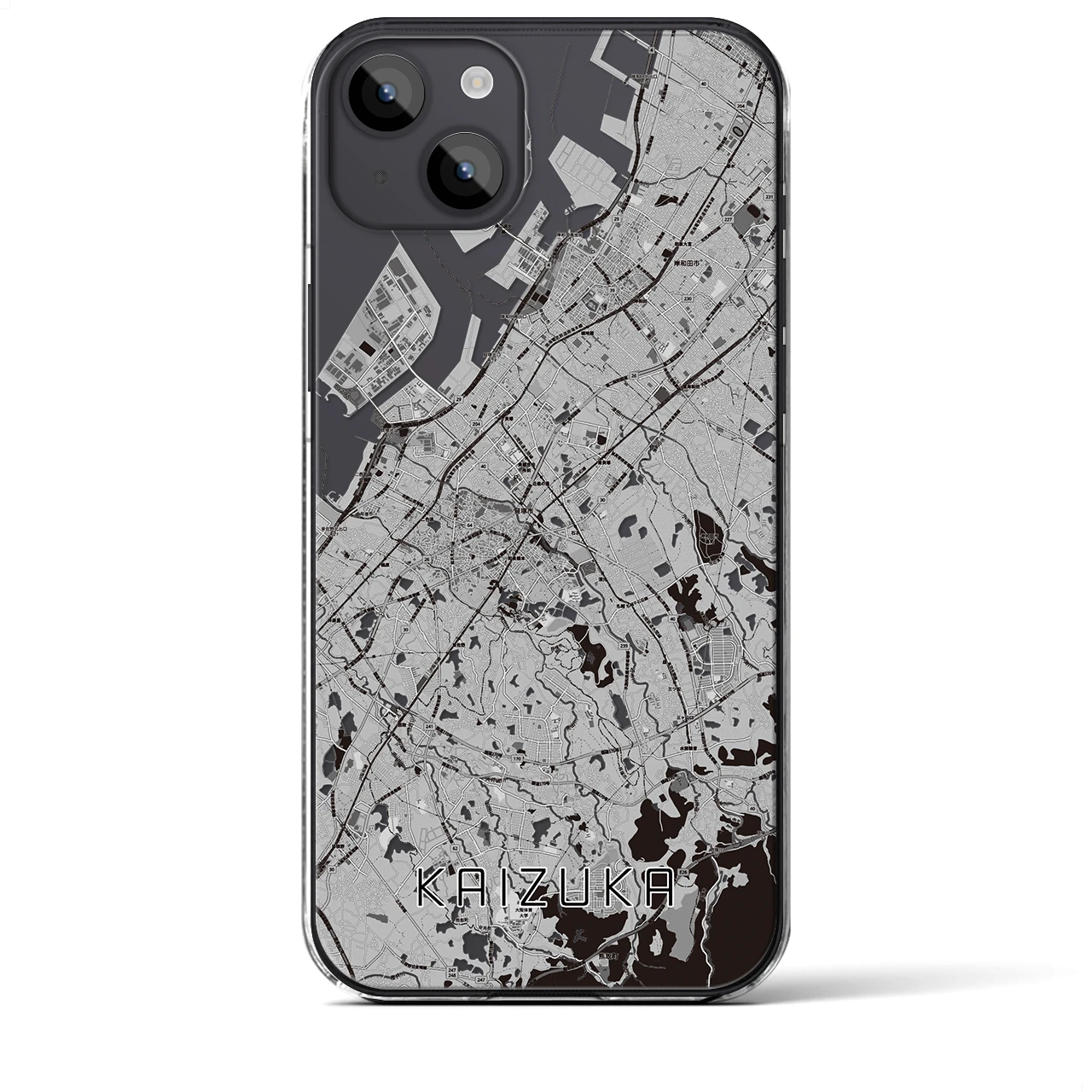 【貝塚(大阪府)】地図柄iPhoneケース(クリアタイプ)