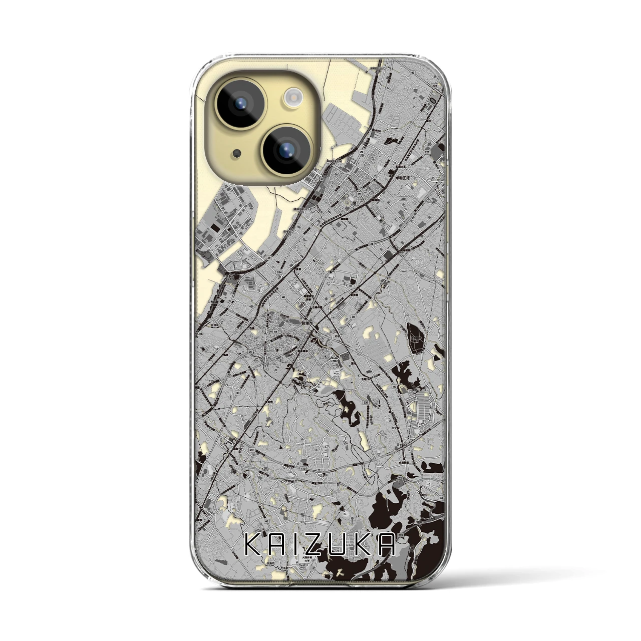 【貝塚(大阪府)】地図柄iPhoneケース(クリアタイプ)