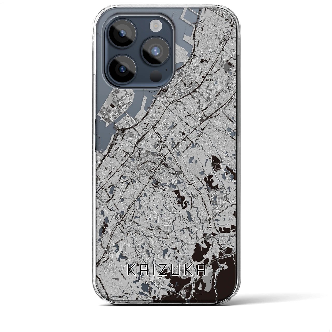 【貝塚(大阪府)】地図柄iPhoneケース(クリアタイプ)