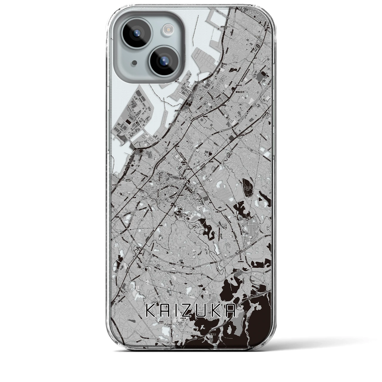 【貝塚(大阪府)】地図柄iPhoneケース(クリアタイプ)