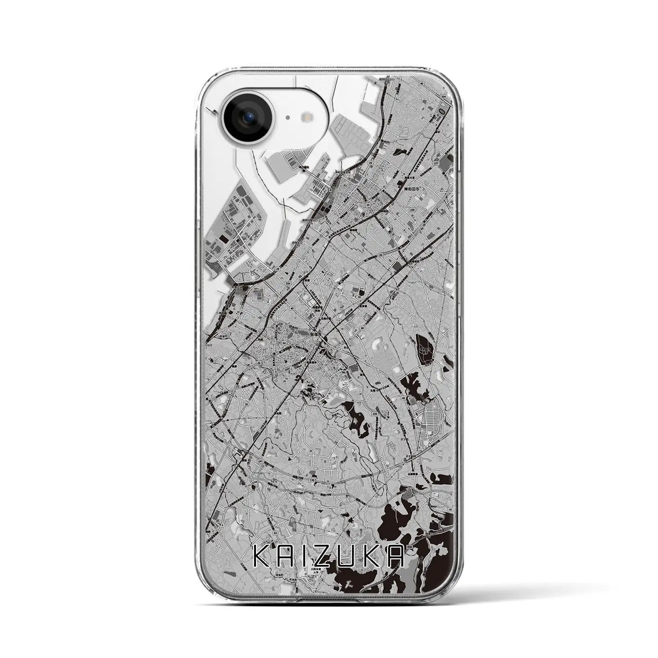 【貝塚(大阪府)】地図柄iPhoneケース(クリアタイプ)