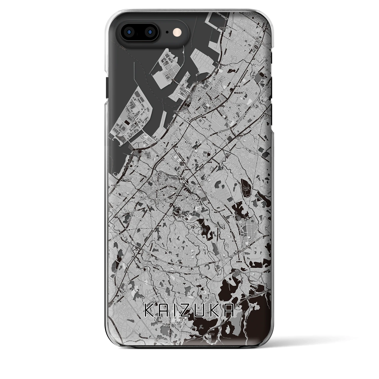 【貝塚(大阪府)】地図柄iPhoneケース(クリアタイプ)