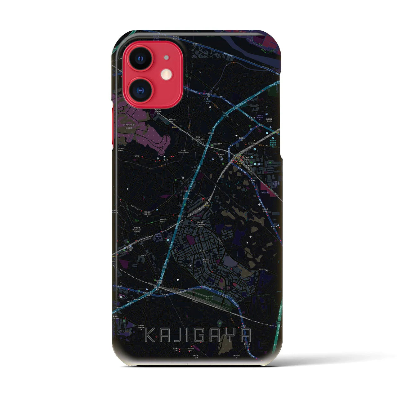 【梶が谷(神奈川県)】地図柄iPhoneケース(バックカバータイプ)