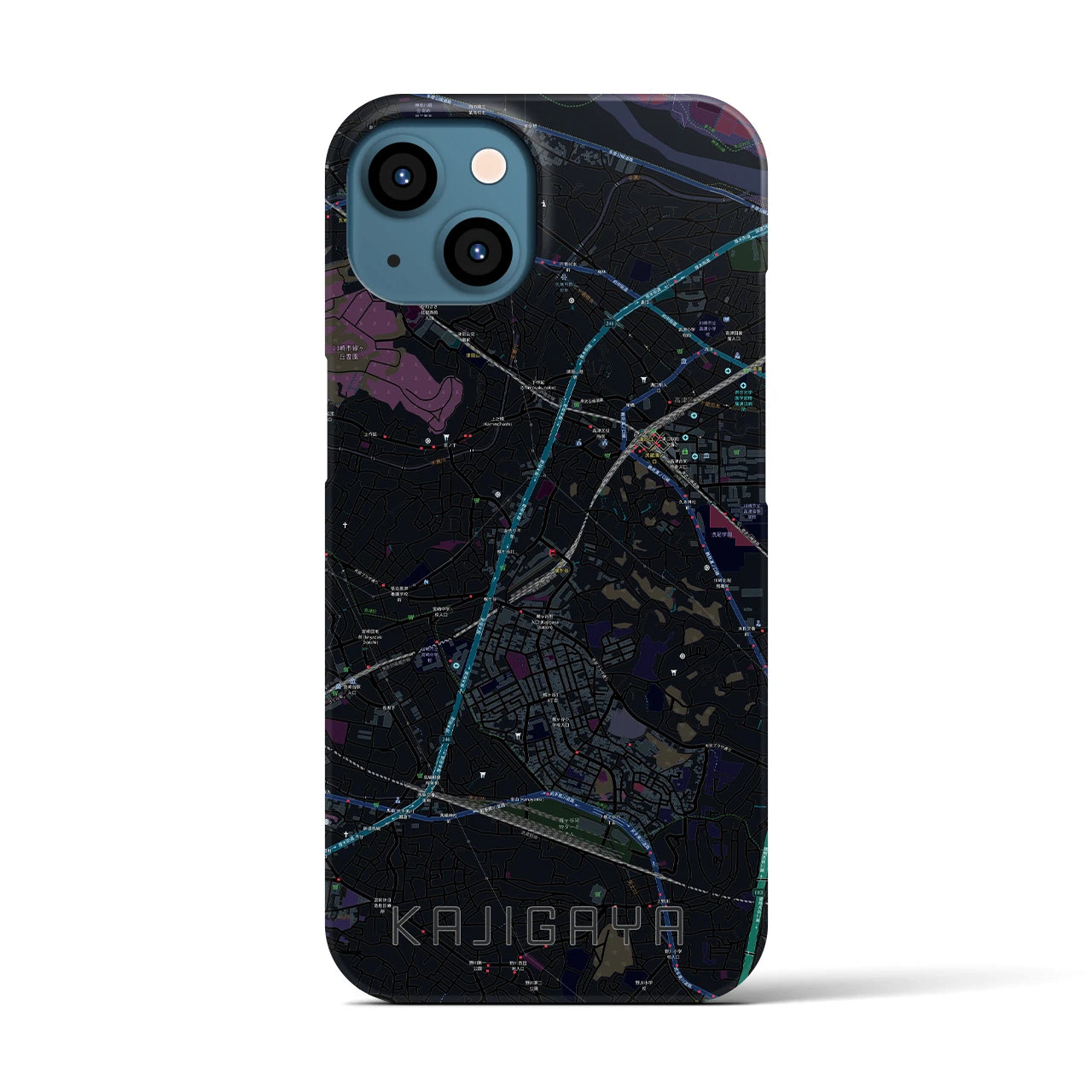 【梶が谷(神奈川県)】地図柄iPhoneケース(バックカバータイプ)