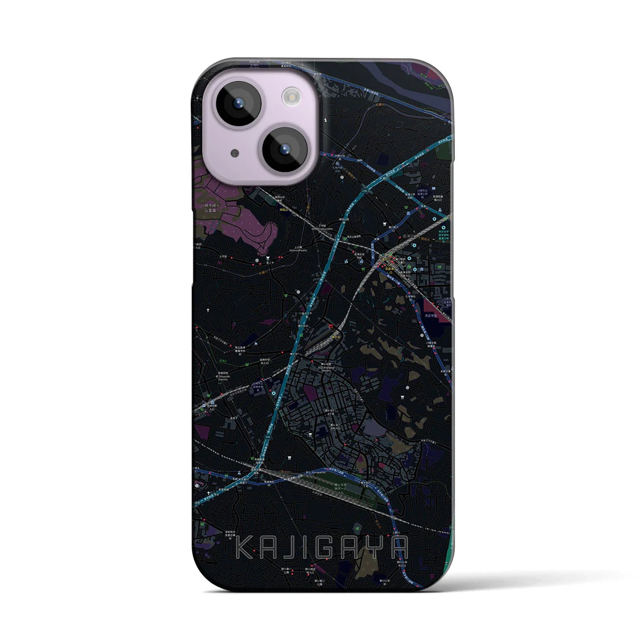 【梶が谷(神奈川県)】地図柄iPhoneケース(バックカバータイプ)
