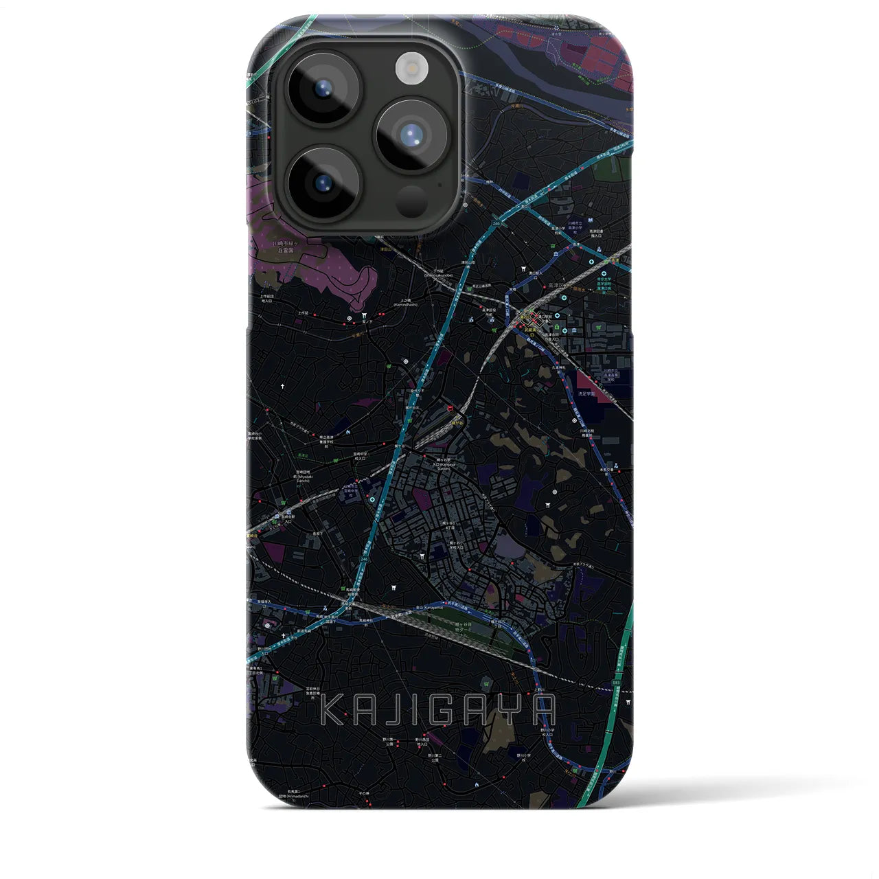 【梶が谷(神奈川県)】地図柄iPhoneケース(バックカバータイプ)