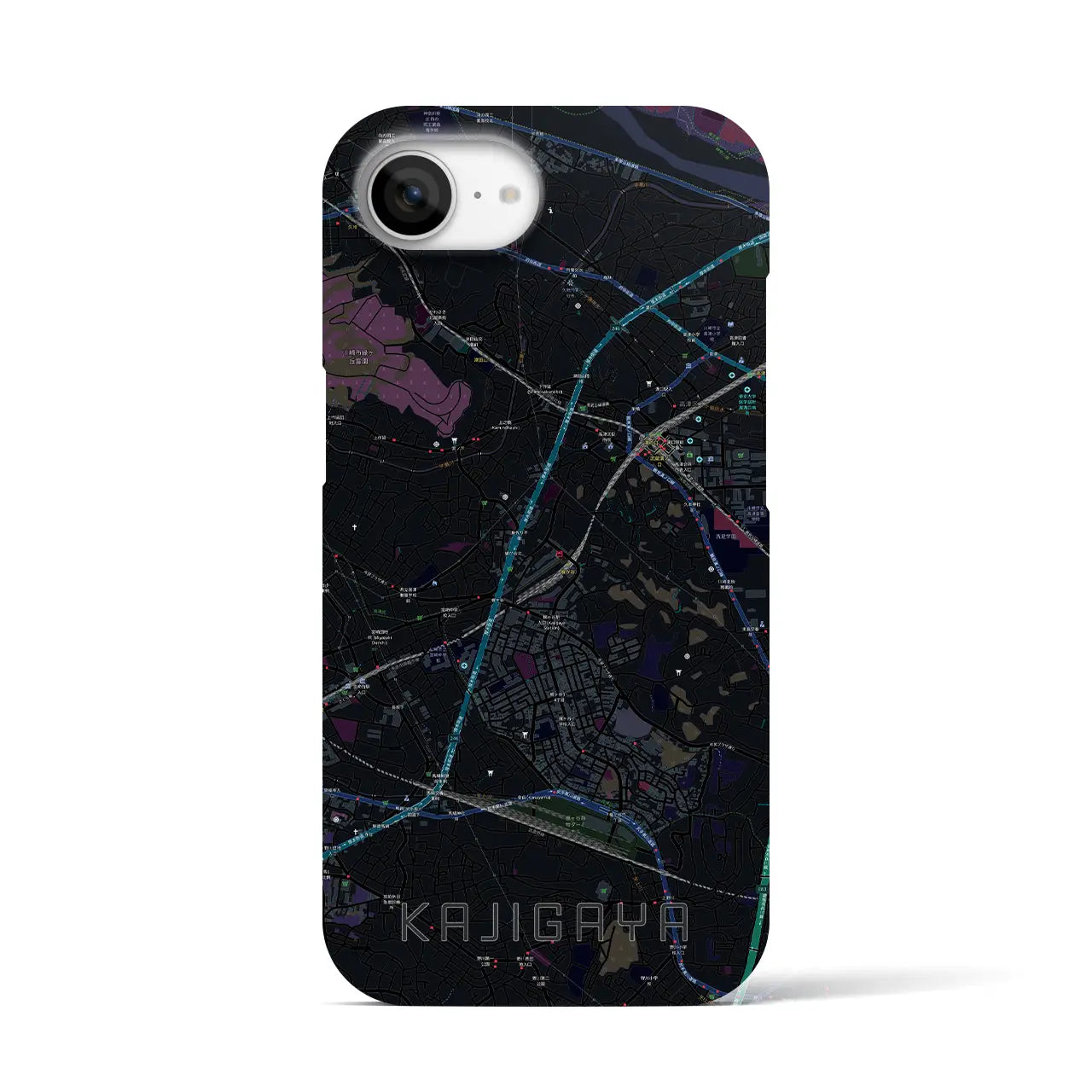 【梶が谷(神奈川県)】地図柄iPhoneケース(バックカバータイプ)