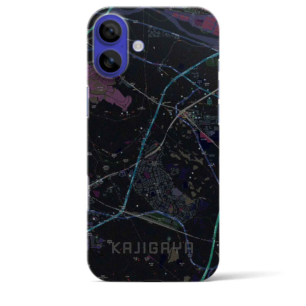 【梶が谷(神奈川県)】地図柄iPhoneケース(バックカバータイプ)