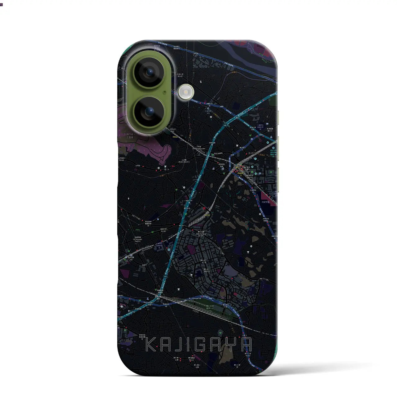 【梶が谷(神奈川県)】地図柄iPhoneケース(バックカバータイプ)