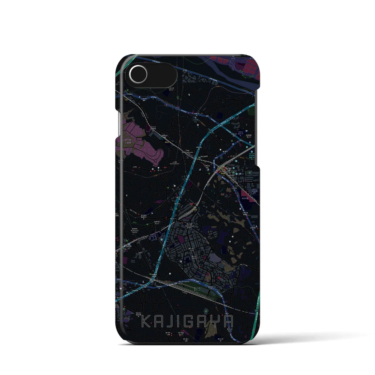 【梶が谷(神奈川県)】地図柄iPhoneケース(バックカバータイプ)