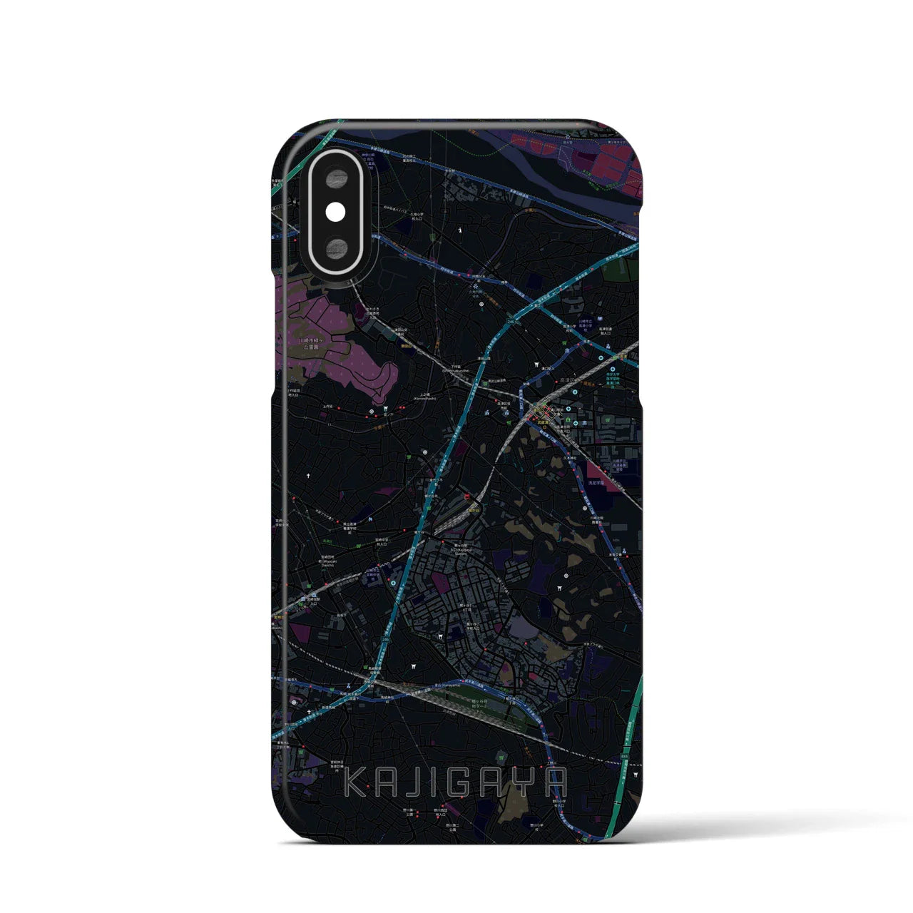 【梶が谷(神奈川県)】地図柄iPhoneケース(バックカバータイプ)