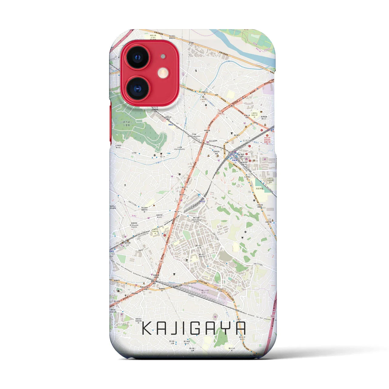 【梶が谷(神奈川県)】地図柄iPhoneケース(バックカバータイプ)