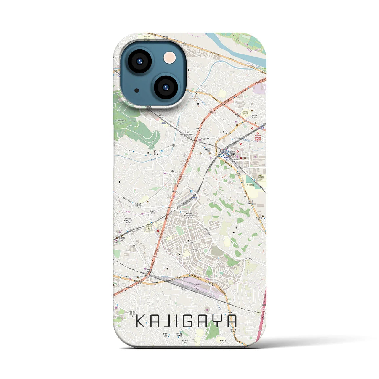 【梶が谷(神奈川県)】地図柄iPhoneケース(バックカバータイプ)