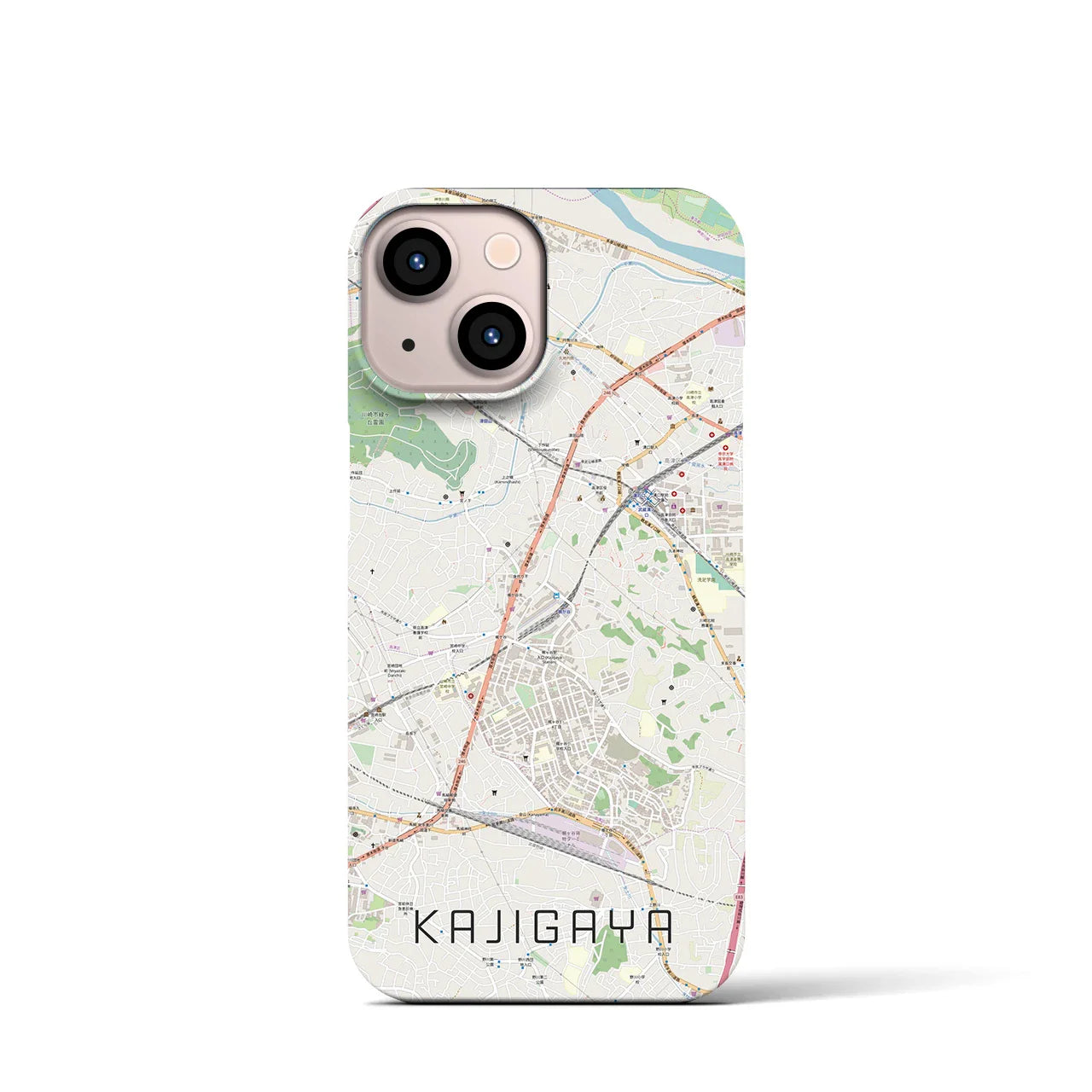 【梶が谷(神奈川県)】地図柄iPhoneケース(バックカバータイプ)