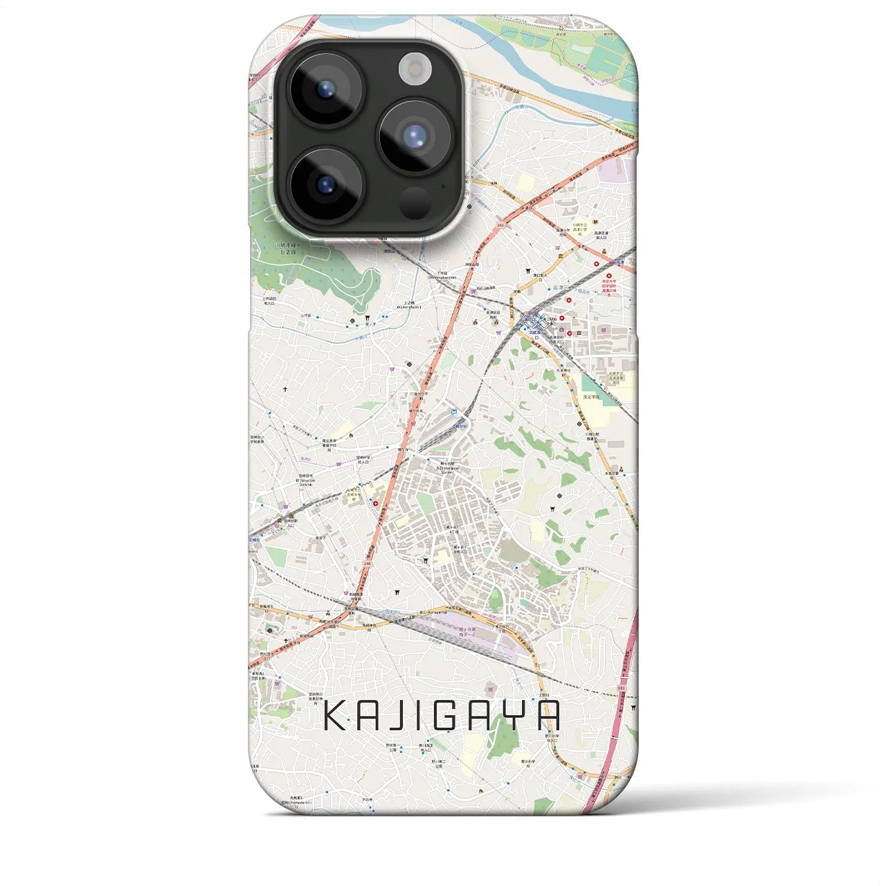 【梶が谷(神奈川県)】地図柄iPhoneケース(バックカバータイプ)