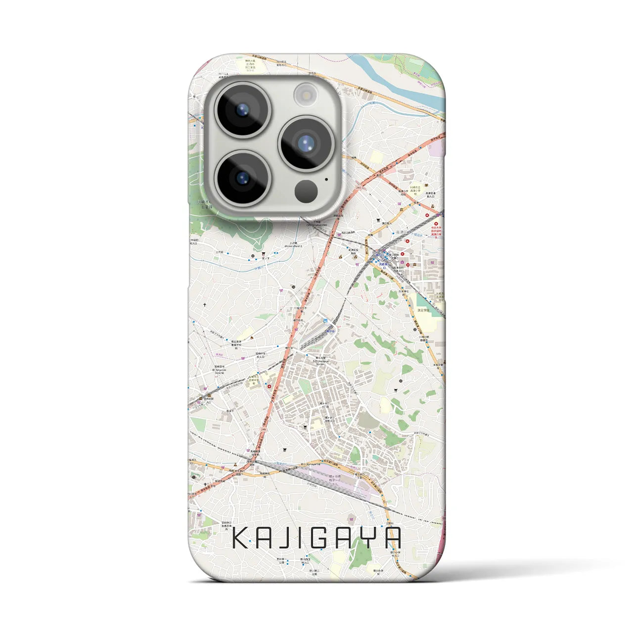 【梶が谷(神奈川県)】地図柄iPhoneケース(バックカバータイプ)