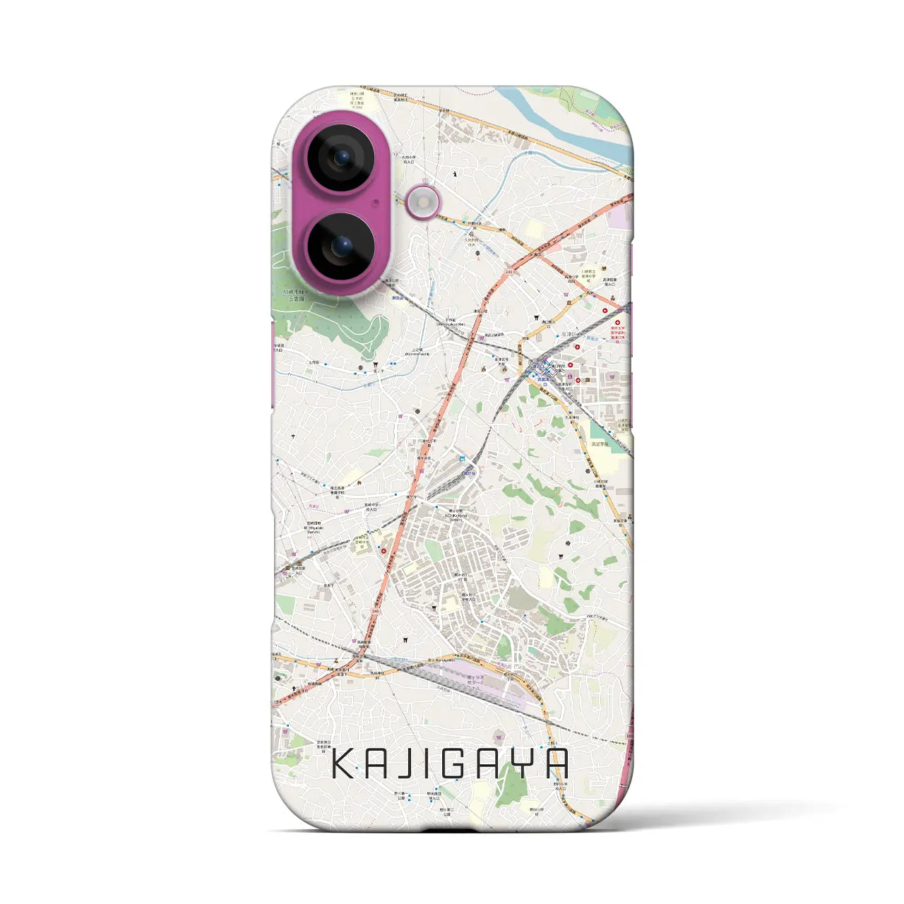 【梶が谷(神奈川県)】地図柄iPhoneケース(バックカバータイプ)