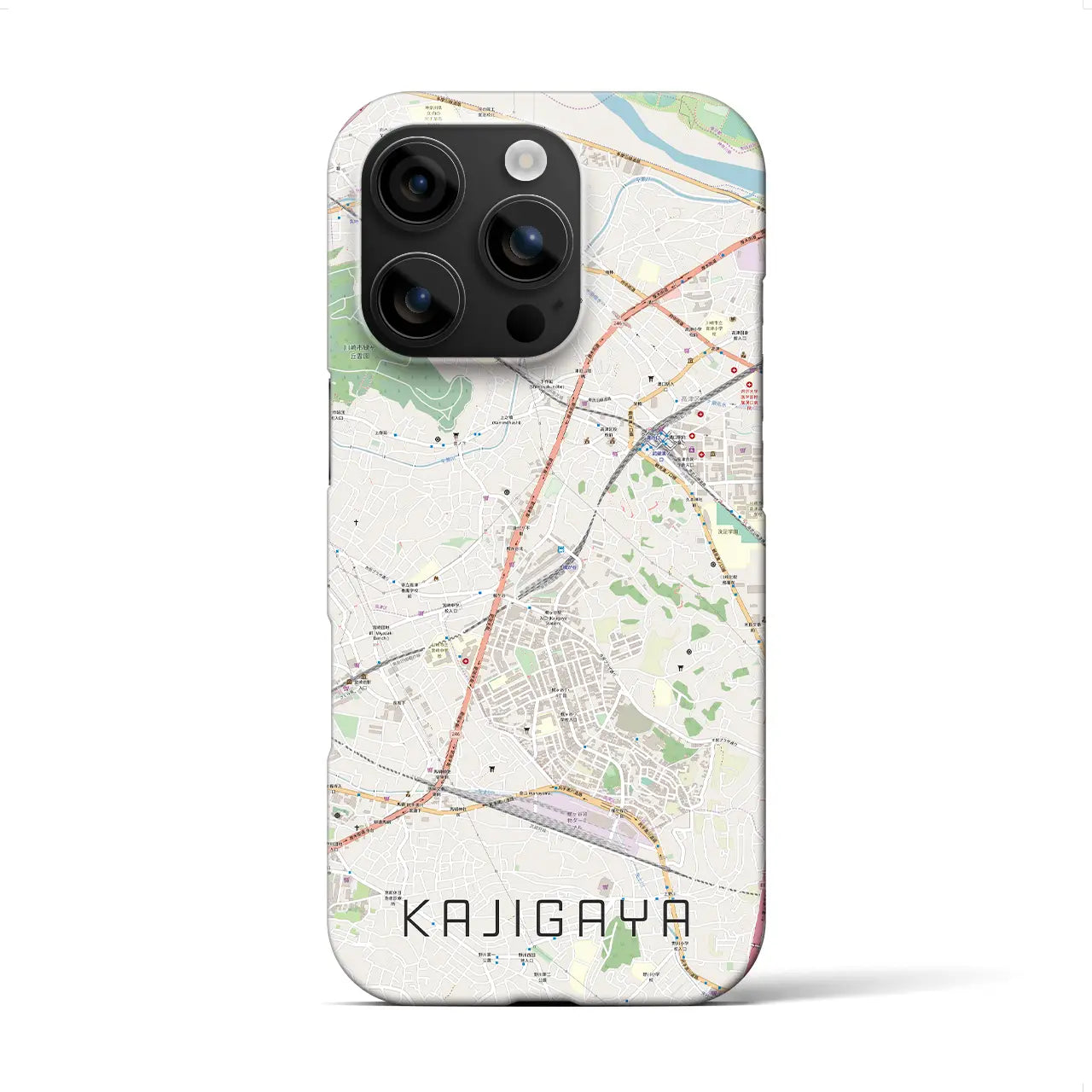 【梶が谷(神奈川県)】地図柄iPhoneケース(バックカバータイプ)