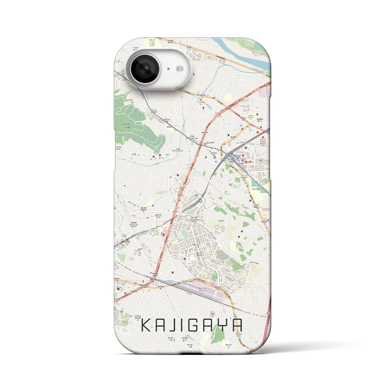 【梶が谷(神奈川県)】地図柄iPhoneケース(バックカバータイプ)