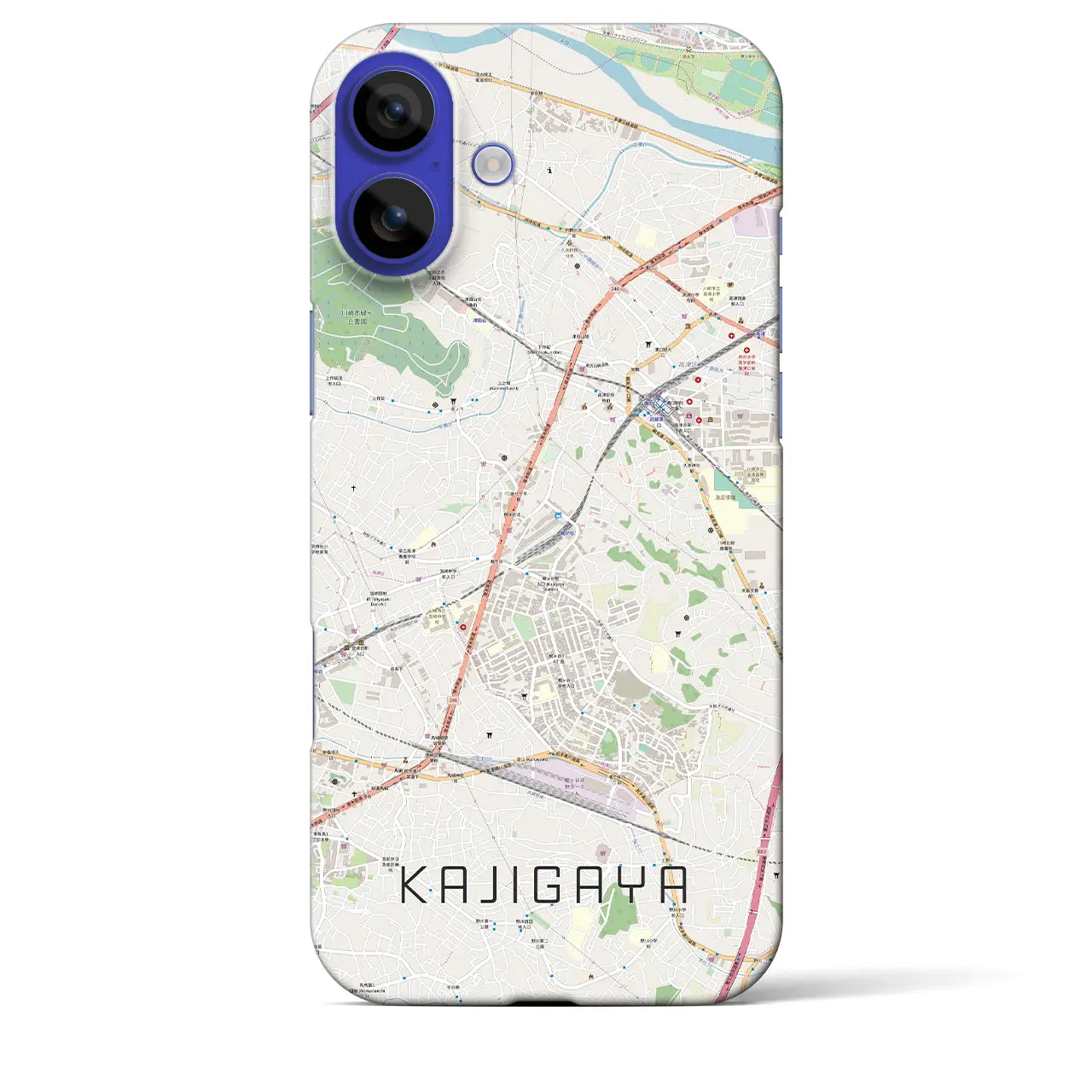 【梶が谷(神奈川県)】地図柄iPhoneケース(バックカバータイプ)ナチュラル・iPhone 16 Pro Max 用